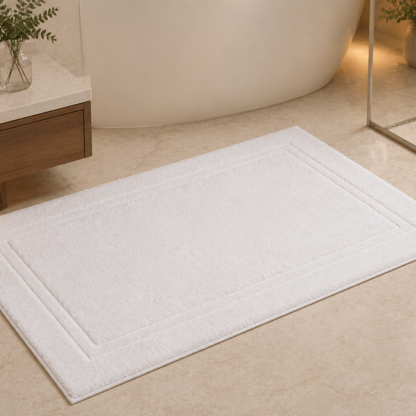 White Photo Frame Bath Matt (75 x 50 CM)