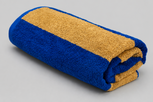 Stripe Bath Sheet / Pool Towel – Blue / Beige