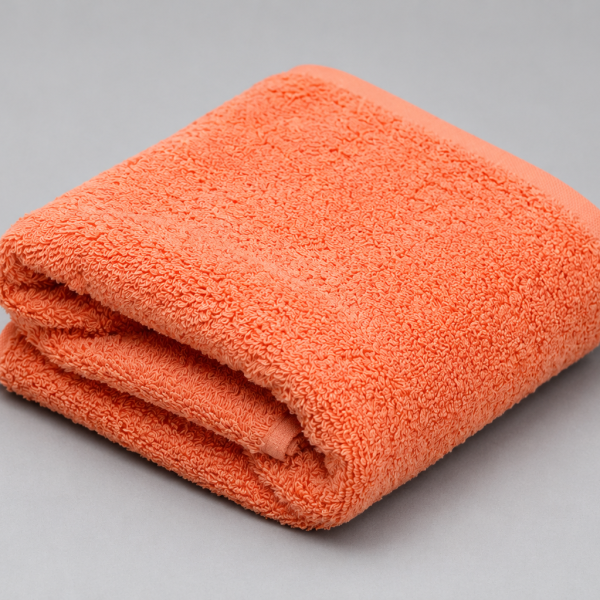Plain Hand Towel - Peach