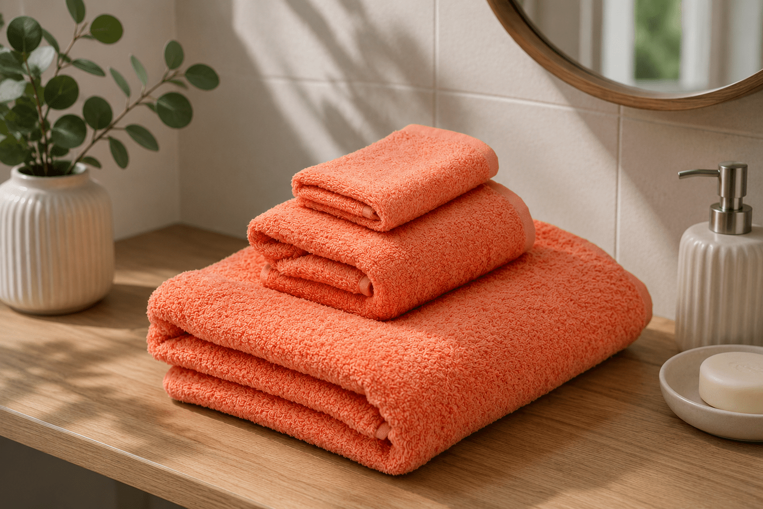 Peach Plain Towel